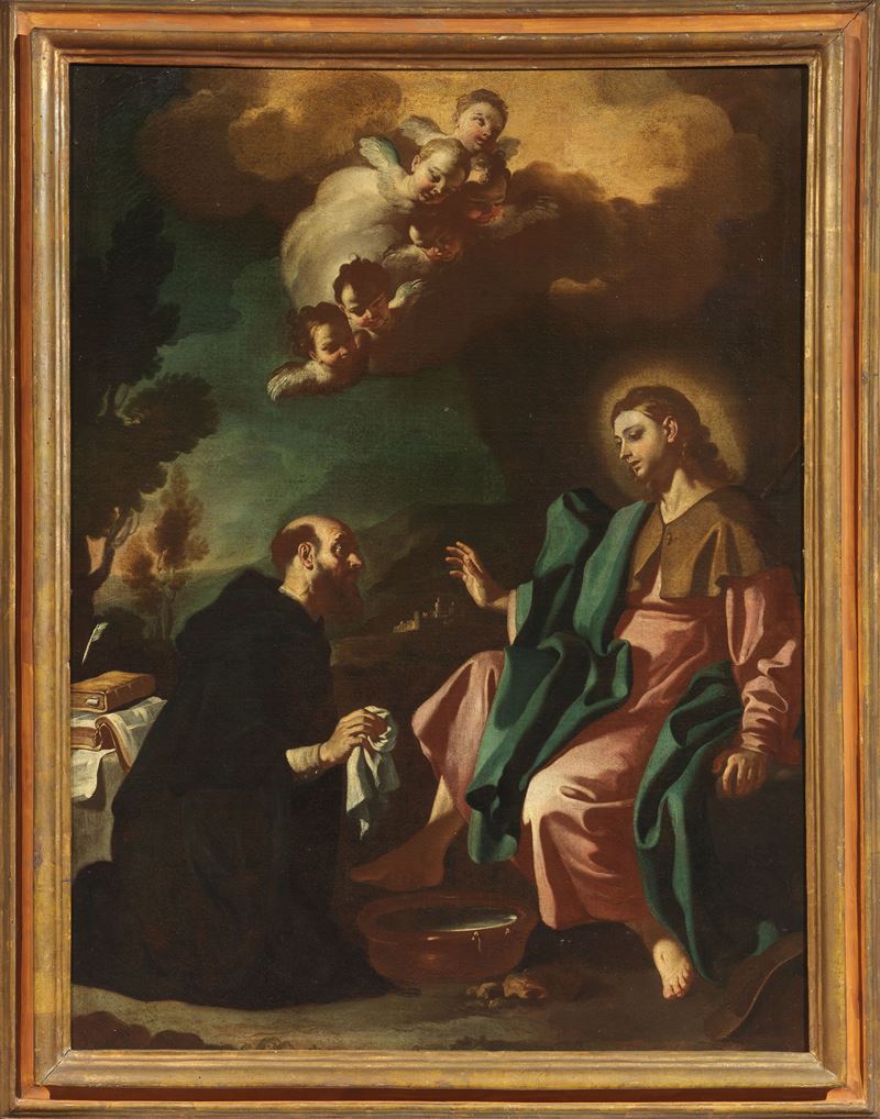 Sant'Agostino lava i piedi a Cristo Pellegrino