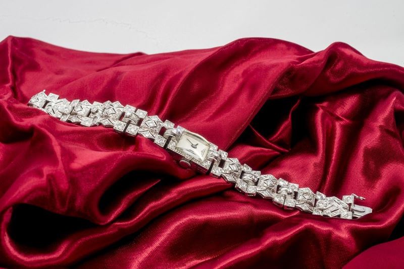 Longines Orologio da Polso Donna in Platino