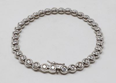Bracciale Tennis in Oro Bianco e Brillanti