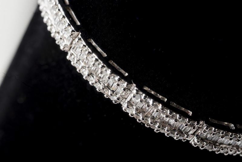 Bracciale in Oro Bianco e Brillanti