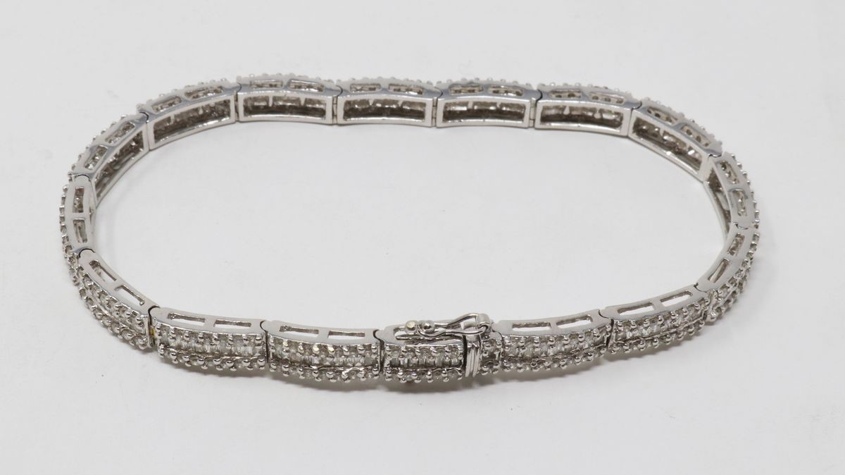 Bracciale in Oro Bianco e Brillanti