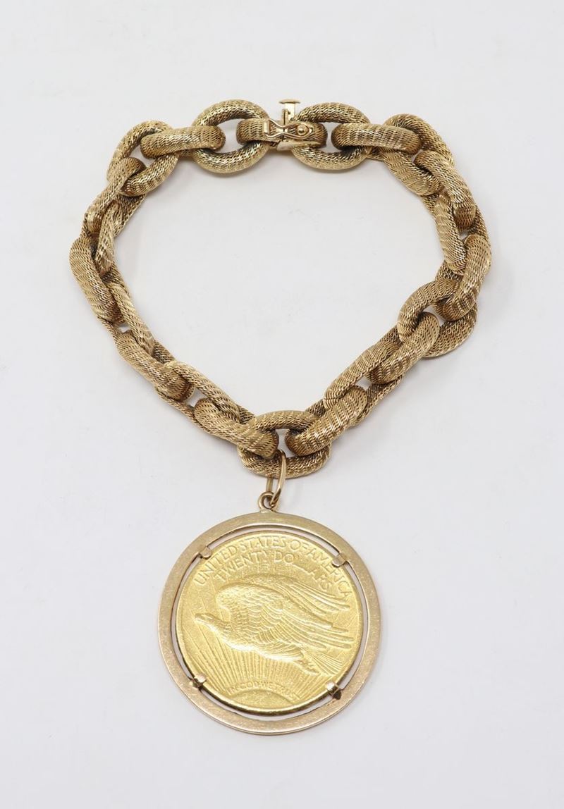 Bracciale in Oro Giallo con Ciondolo