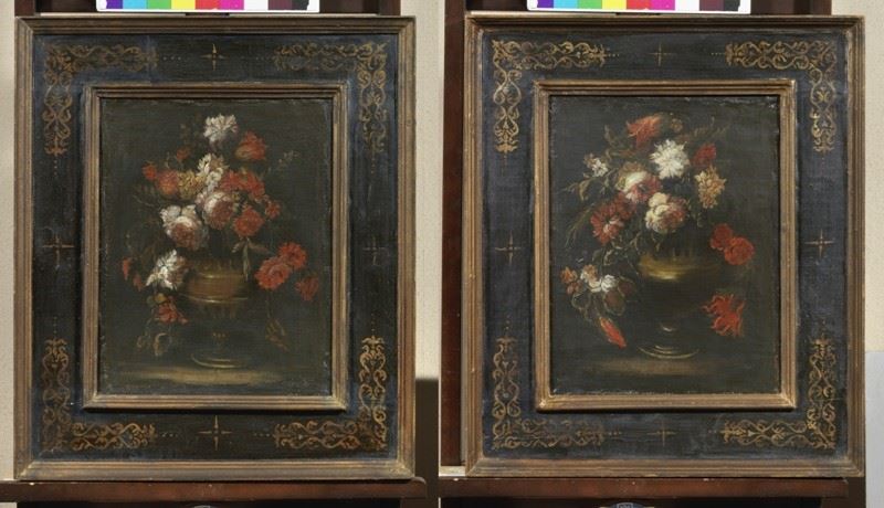 Scuola Lombarda del XVII Secolo - Due Opere Raffiguranti «natura Morta, Vaso di Fiori»