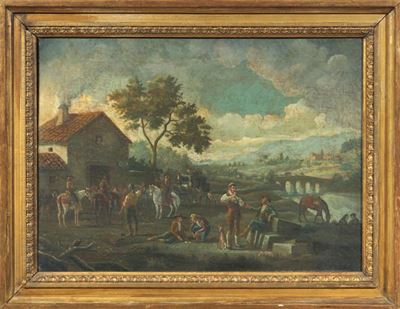 Paesaggio con Cavallerizzi e Gitani