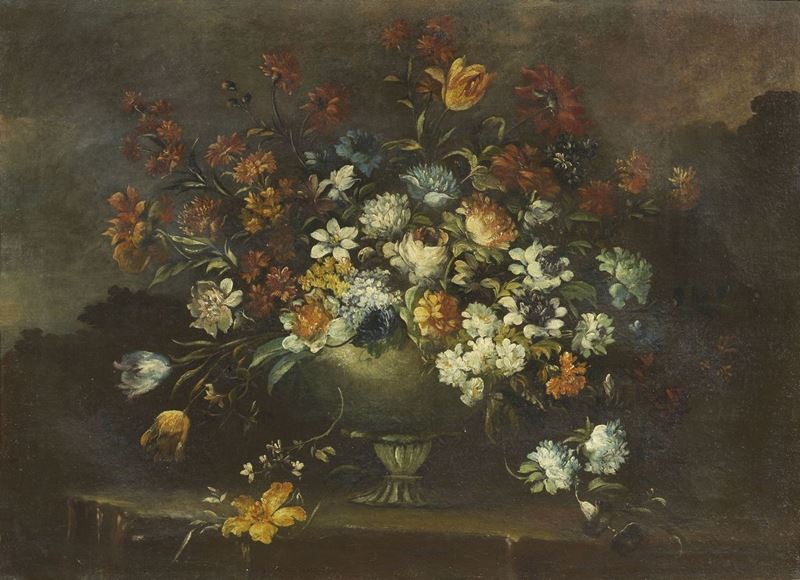 Ignoto del XIX Secolo - Natura Morta con Vaso di Fiori