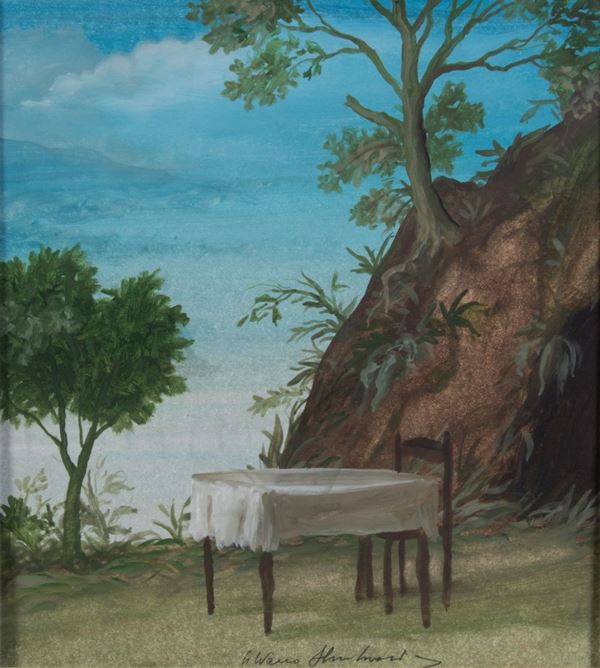Silvano D'Ambrosio - Paesaggio con tavolo