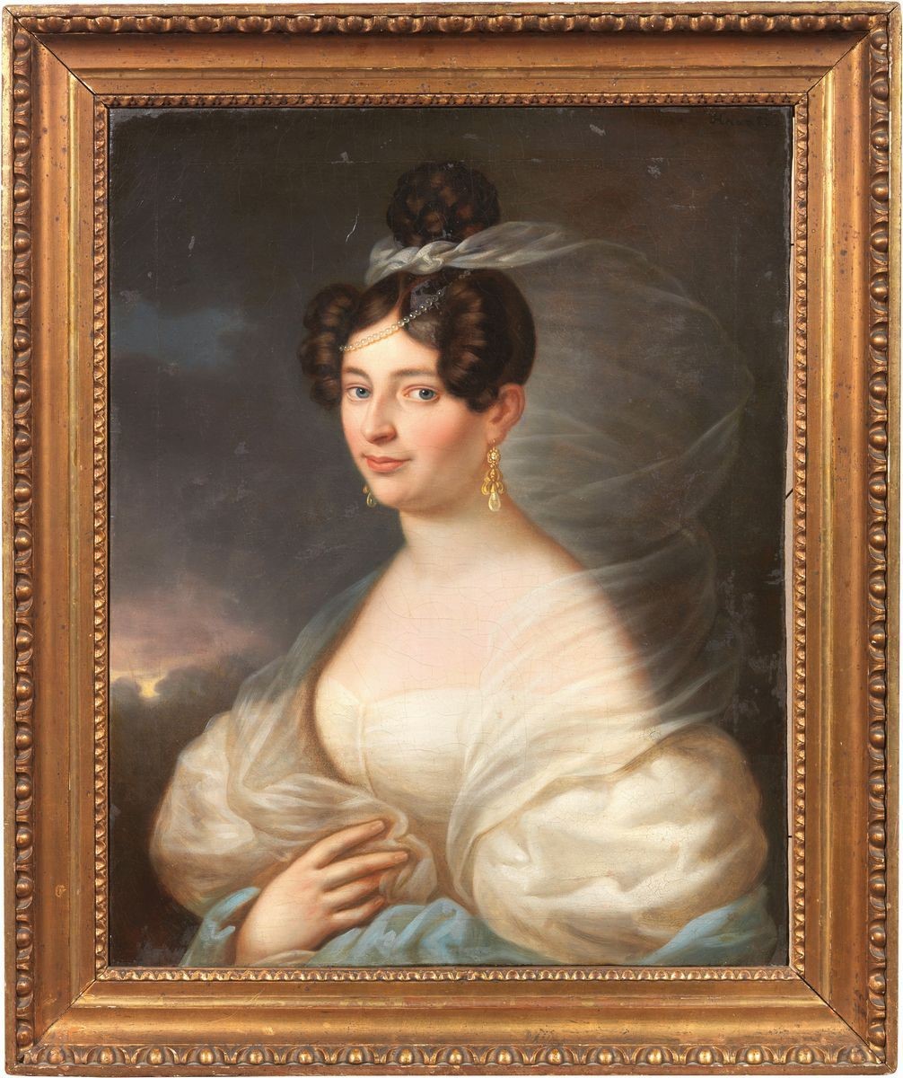 Scuola Tedesca Inizio XIX Secolo - «ritratto di Friedrich Ludwig Van Oeder» e «ritratto di Marie ...