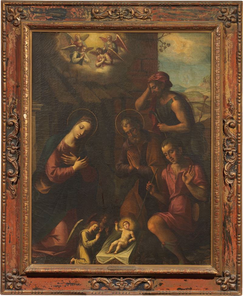Scuola Emiliana Fine XVI Secolo - Adorazione dei Pastori