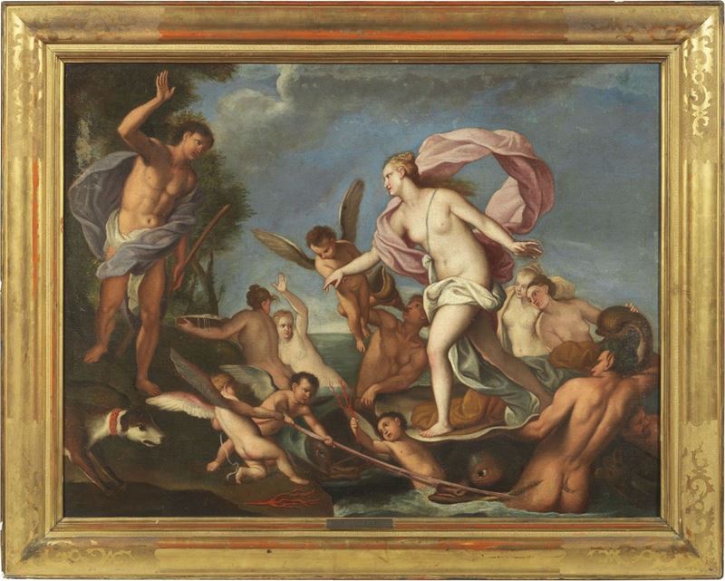 Scuola Veneta del XVII Secolo - Venere e Adone