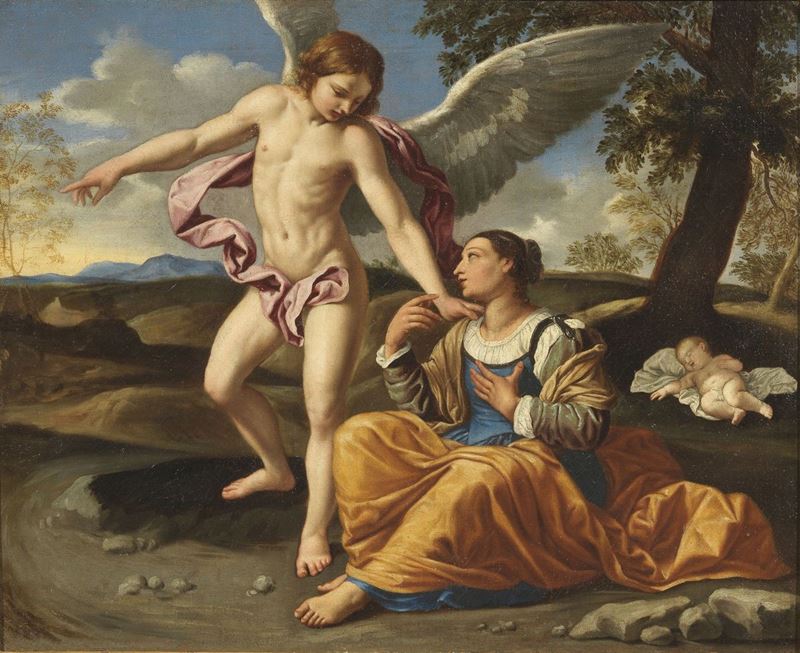 Simone Cantarini Detto il Pesarese (bottega Di) - Agar e L'angelo