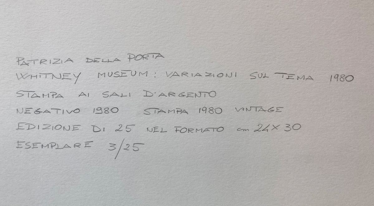 Patrizia della Porta - Whitney Museum, Variazioni sul Tema