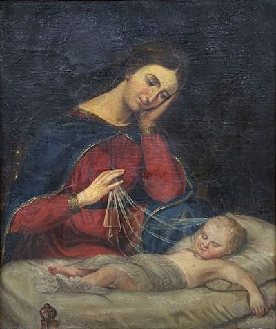 Madonna con Gesù Bambino Dormiente