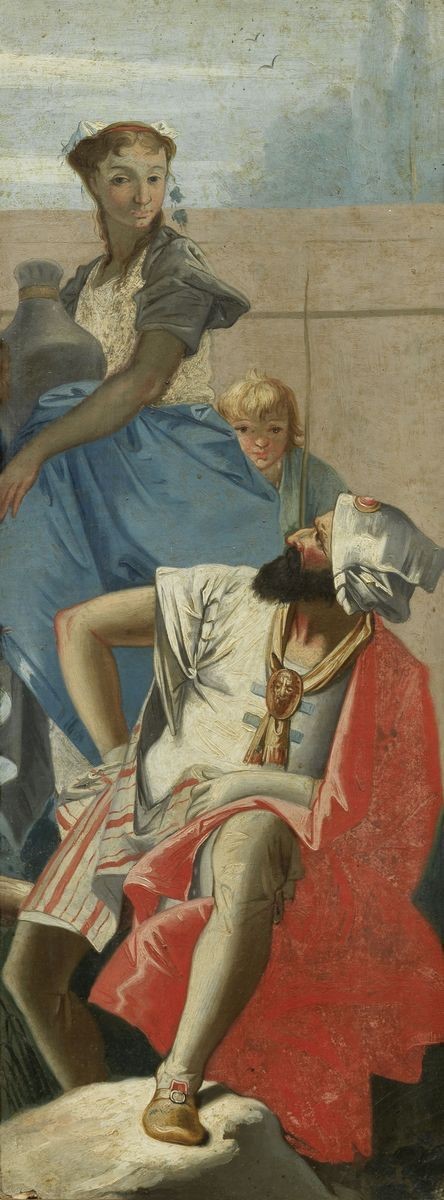 Seguace di Giambattista Tiepolo del XIX Secolo - «due Vecchi con Turbanti e Vesti alla Turca» e «...