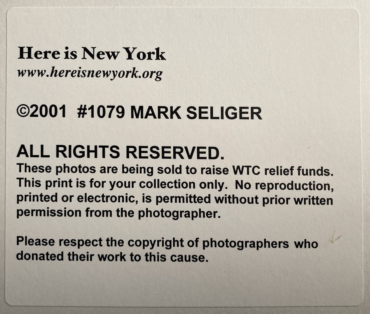 Mark Seliger - Dalla Serie Here Is New York: a Democracy Of Photographs