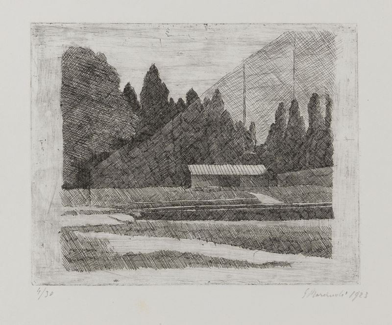 Giorgio Morandi - Campo di Tennis ai Giardini Margherita a Bologna