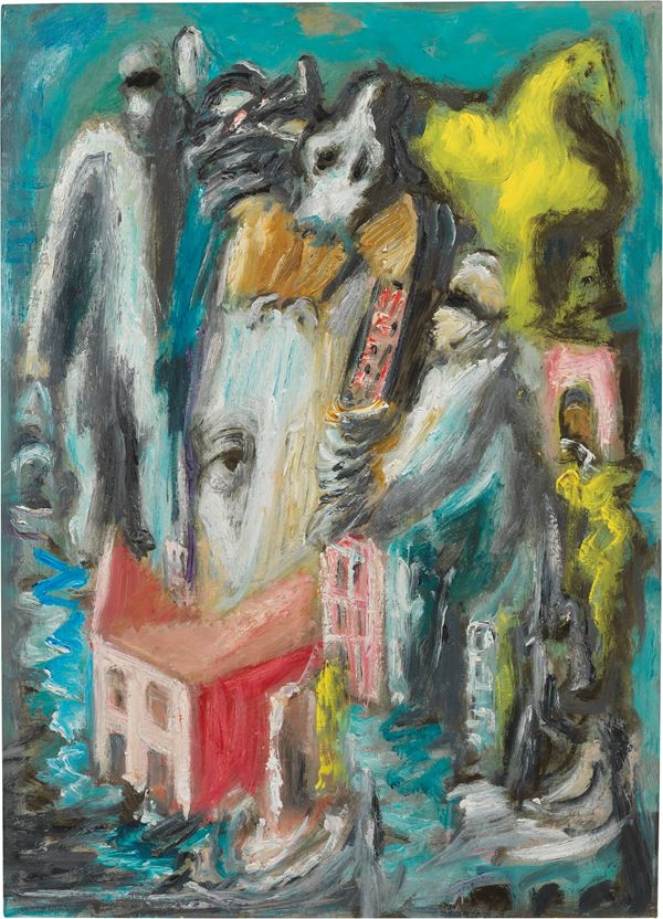 Roberto Barni : Senza titolo  (1988)  - Olio su tela - Auction PARADE III - MODERN AND CONTEMPORARY ART - Casa d'aste Farsettiarte