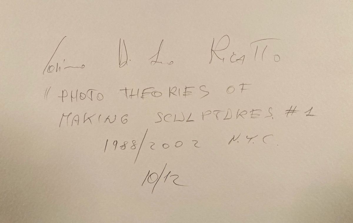 Cosimo di Leo Ricatto - Photo Theories Of Making Sculptures