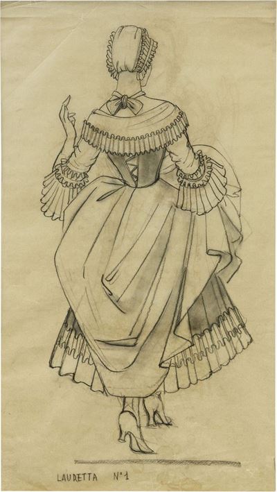 Lauretta N. 1 - Bozzetto di Costume per «i Due Sergenti»
