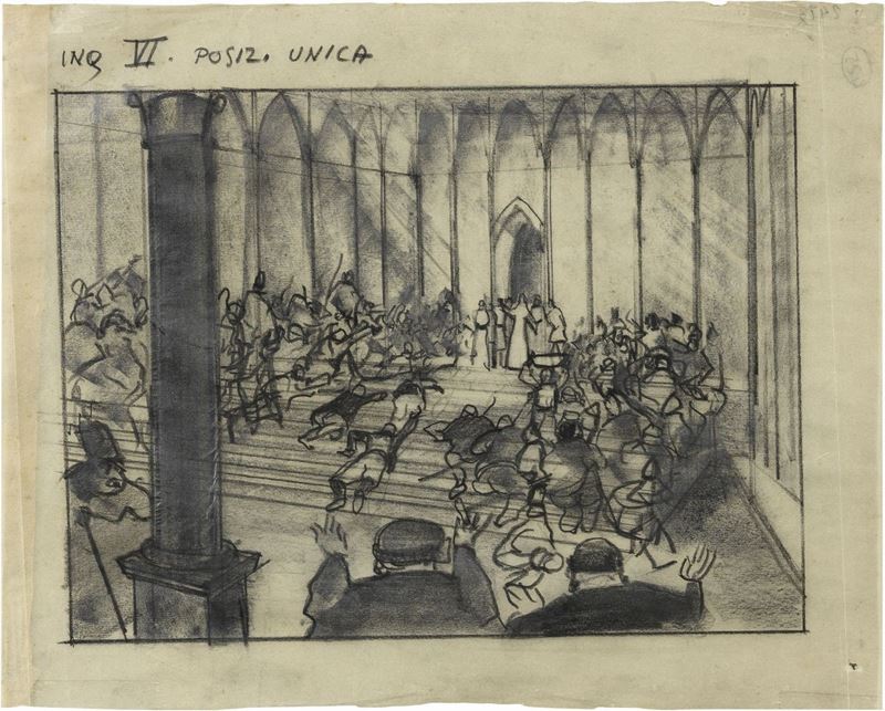 Virgilio Marchi - Inquadratura Vi Posizione Unica - Scenografia per «i Cavalieri Dell'illusione»