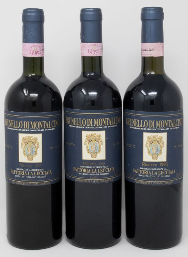 Brunello di Montalcino, Fattoria La Lecciaia, 3 bts  - Auction Collectable Wines - Casa d'aste Farsettiarte
