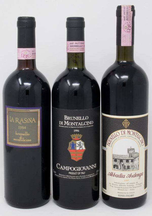 Selezione Brunello di Montalcino, 3 bts  - Auction Collectable Wines - Casa d'aste Farsettiarte