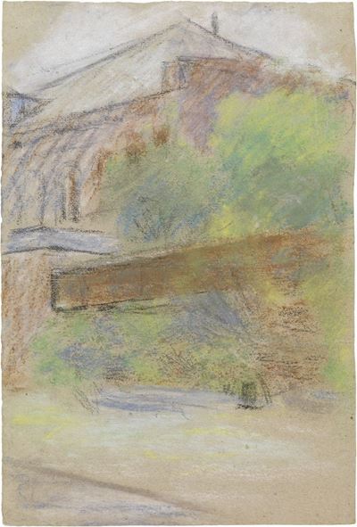 Paesaggio con Casa e Figura Evanescente