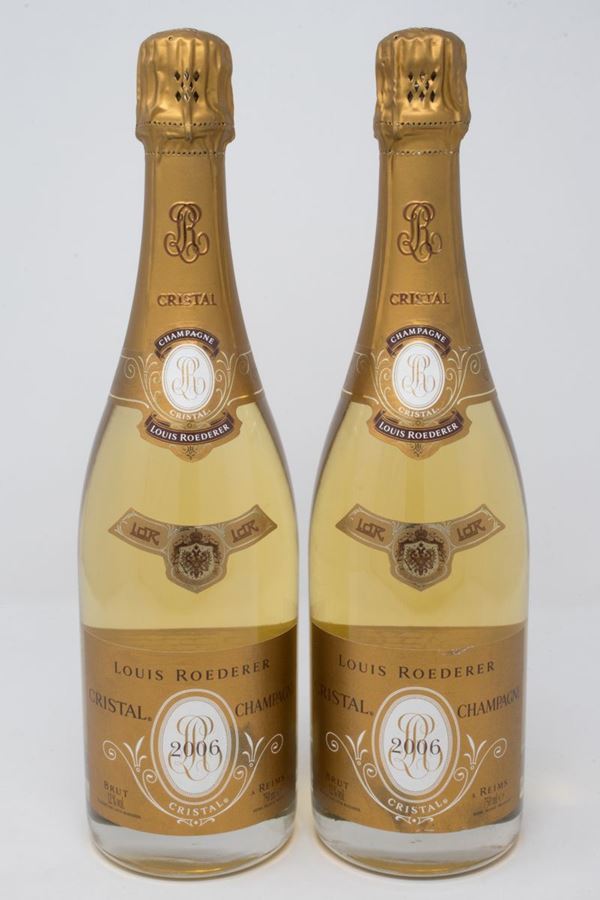 Cristal Louis Roederer, 2006, 2 bts  - Auction Collectable Wines - Casa d'aste Farsettiarte