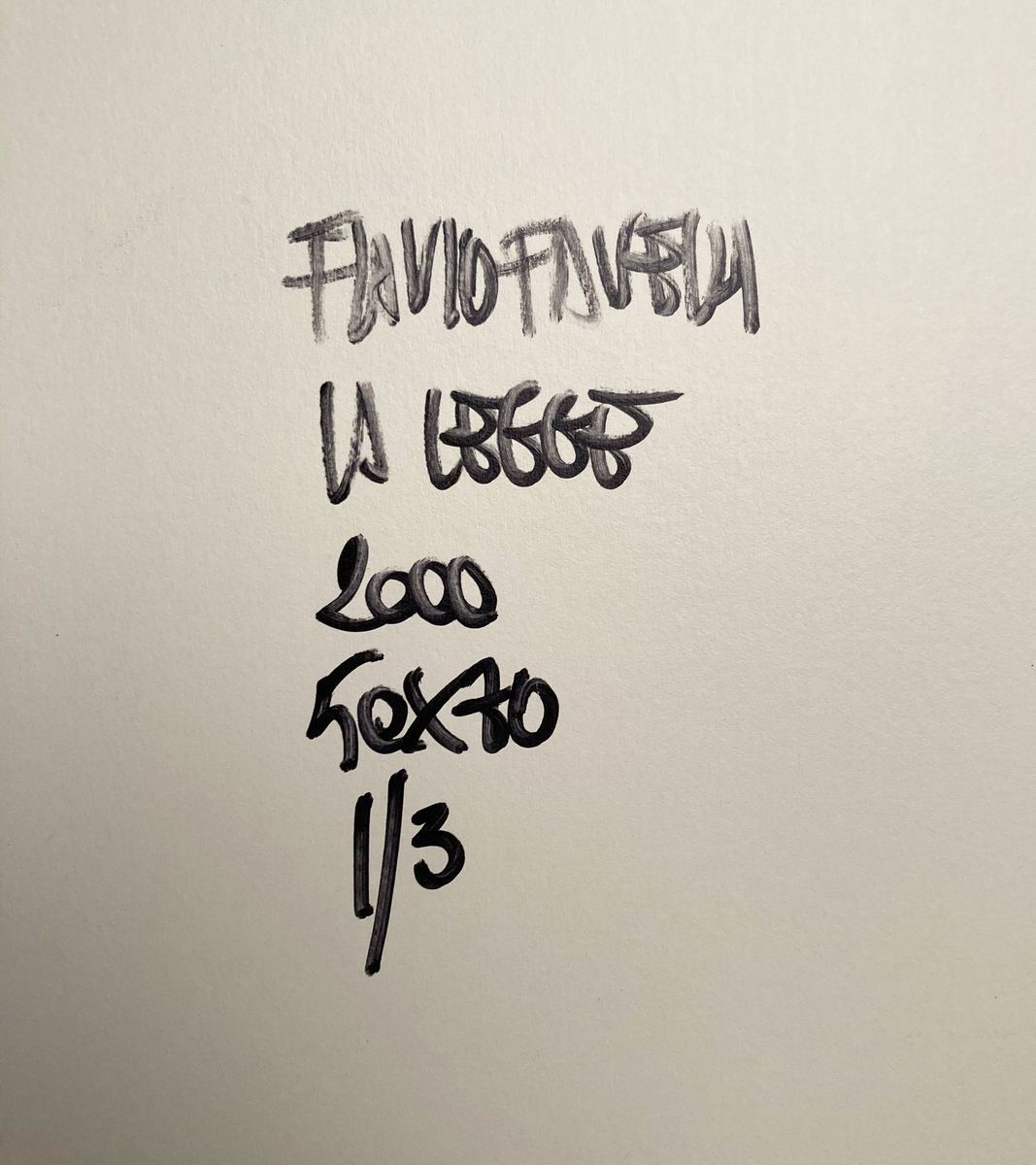 Flavio Favelli - La Legge