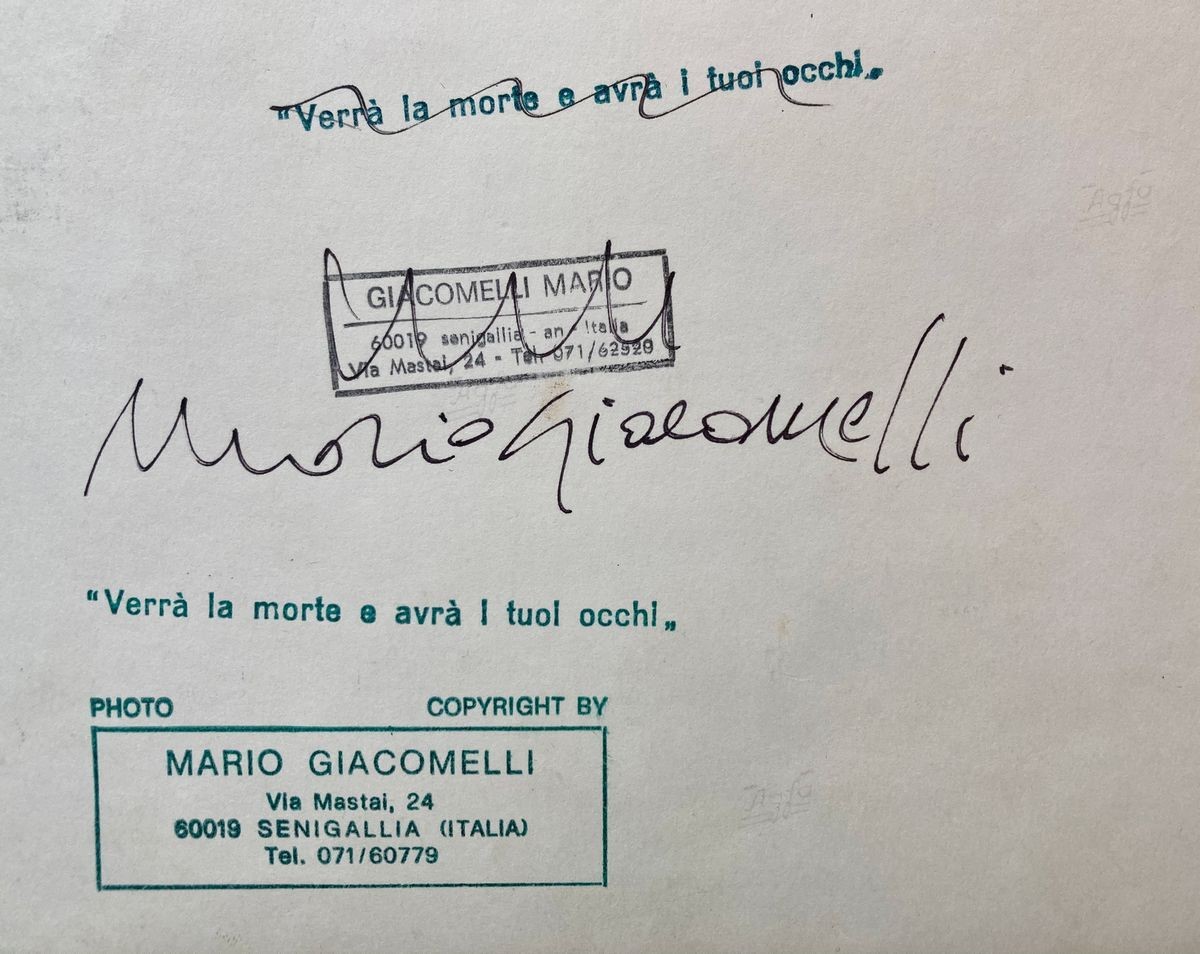 Mario Giacomelli - Verrà la Morte e Avrà i Tuoi Occhi