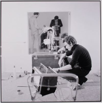 Jean Otth con Bill Viola e Gianni Melotti Riflessi nello Specchio Durante la Registrazione di un ...