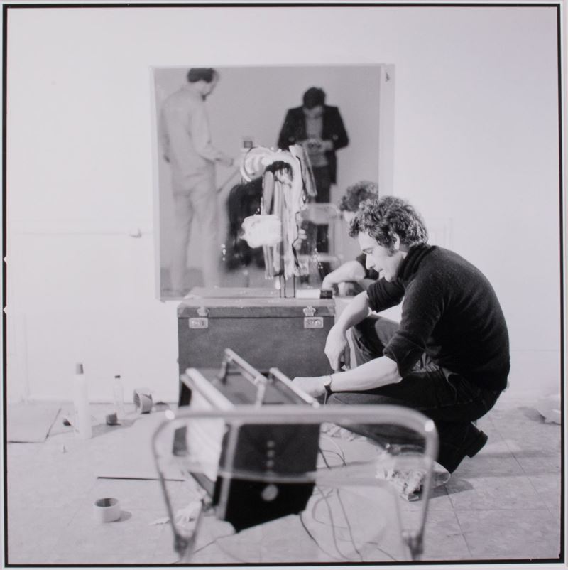 Jean Otth con Bill Viola e Gianni Melotti Riflessi nello Specchio Durante la Registrazione di un ...