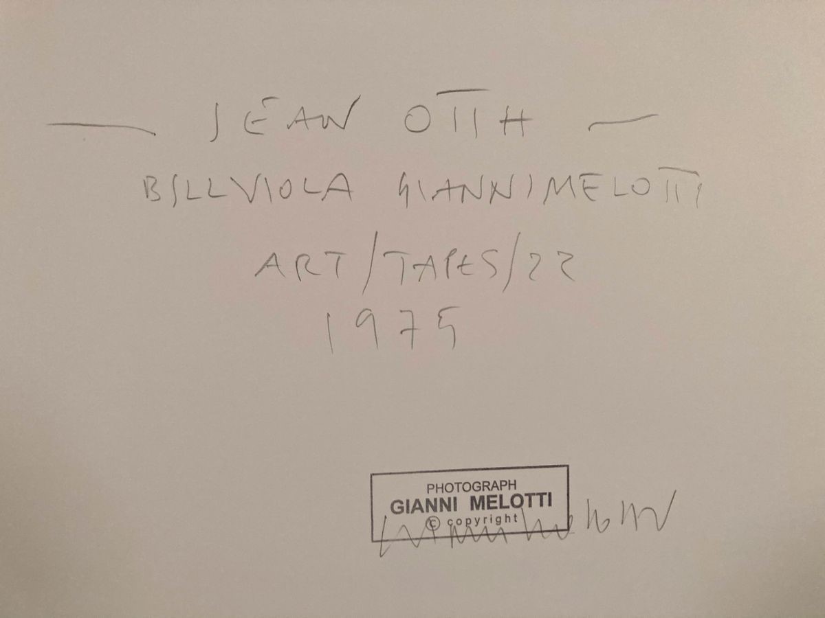 Jean Otth con Bill Viola e Gianni Melotti Riflessi nello Specchio Durante la Registrazione di un ...