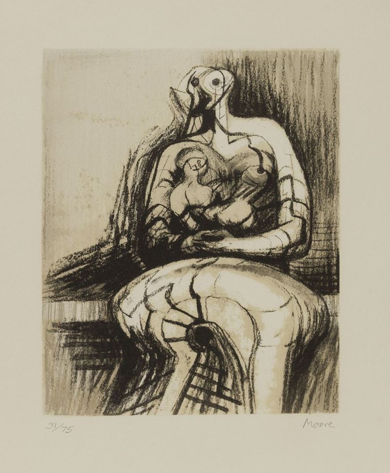 Henry Moore - Seated Mother And Child