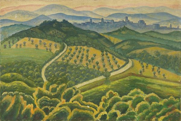 Gerardo Dottori - Paesaggio da Monte Malbe (prima versione)