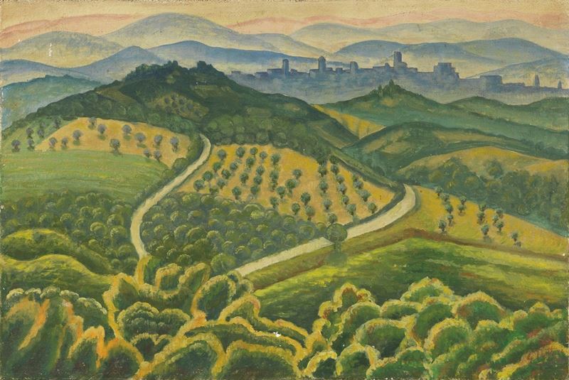 Gerardo Dottori - Paesaggio da Monte Malbe (prima Versione)