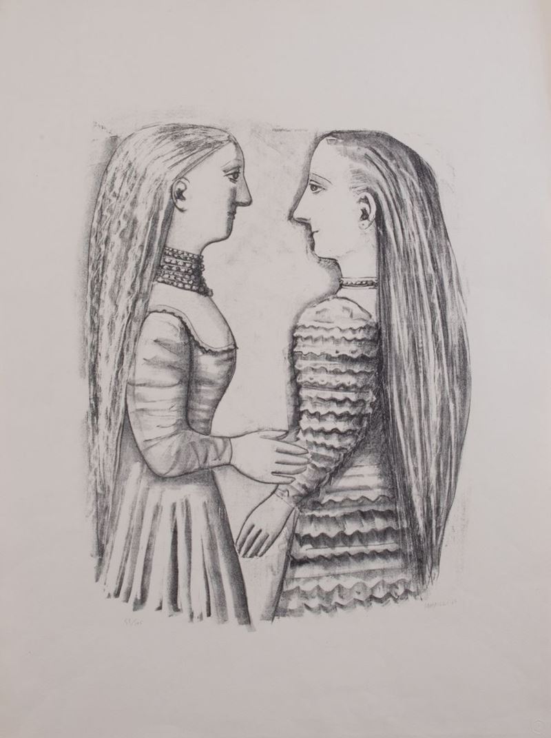 Massimo Campigli - Due Donne di Profilo