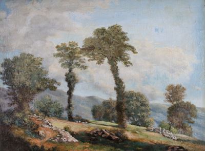 Paesaggio, olio su tela