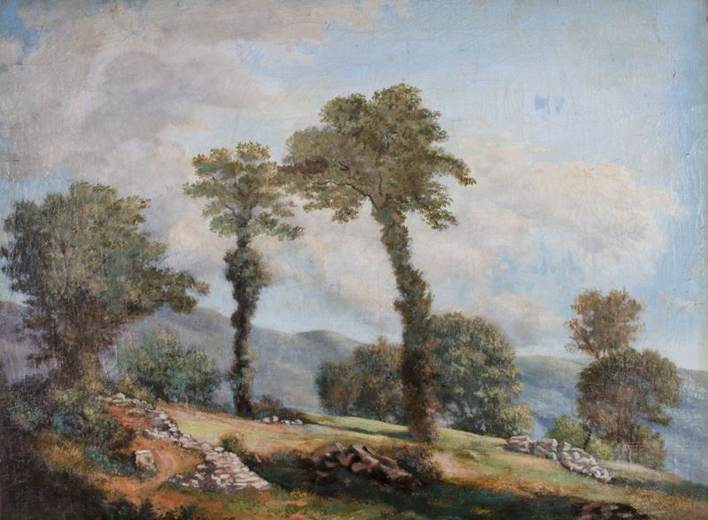 Nicola Palizzi (attr. A) - Paesaggio