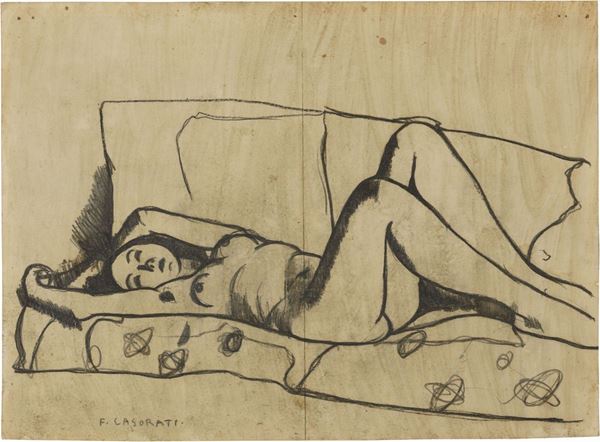 Felice Casorati - Nudo disteso
