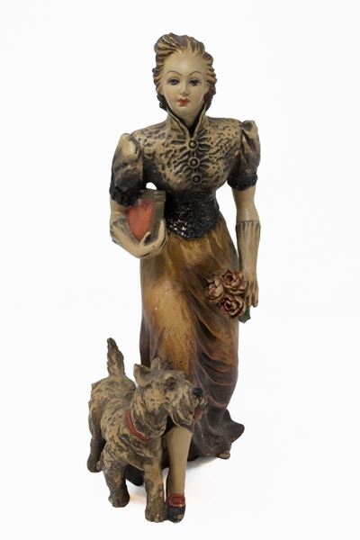 Scultura in Porcellana Policroma