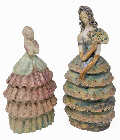 Due Sculture in Terracotta Policroma