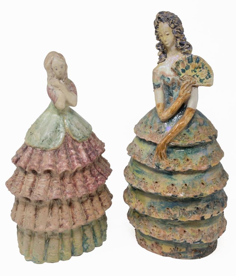 Due Sculture in Terracotta Policroma