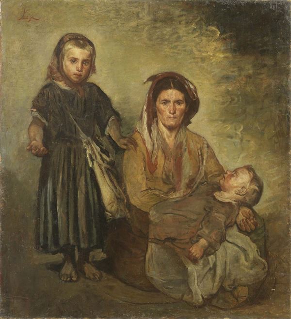 Ignoto del XIX secolo - Mamma con bambini