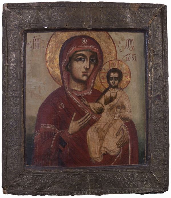 Icona fine del XVIII secolo - Madonna col Bambino