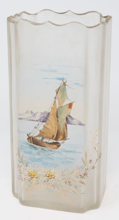 Vaso in Vetro Satinato Policromo