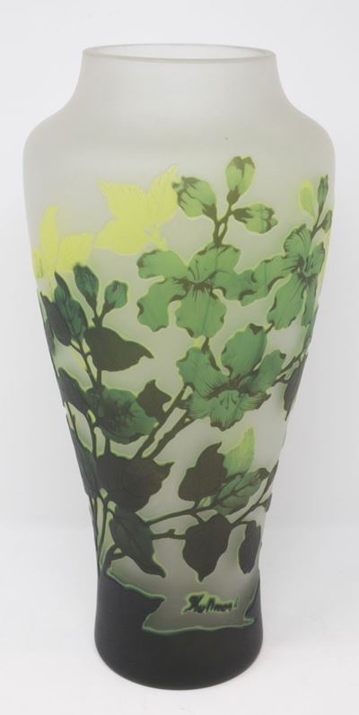 Vaso in Vetro Doppio a Cammeo