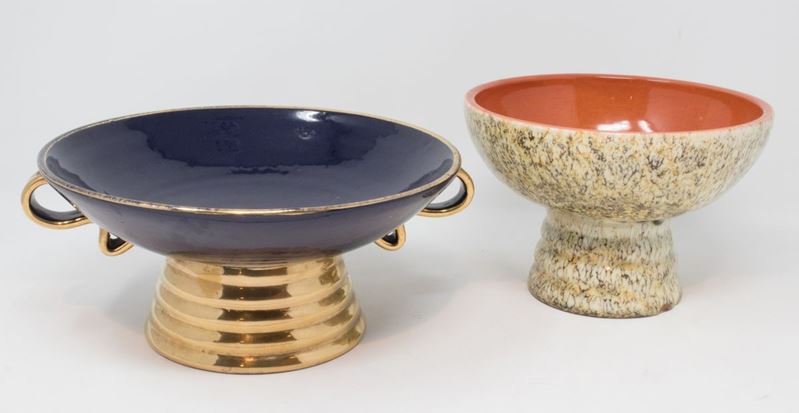 Due Alzate in Ceramica Policroma