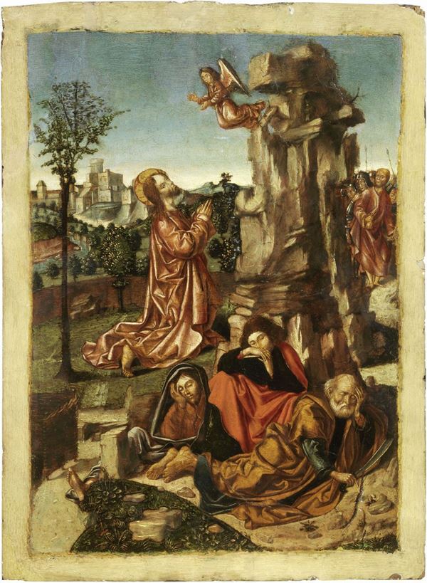 Scuola fiamminga del XVI secolo - Cristo nell'orto dei Getsemani