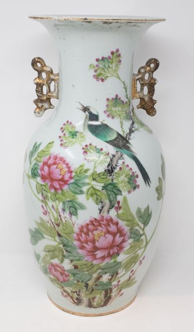 Vaso a Balaustra in Porcellana Cinese