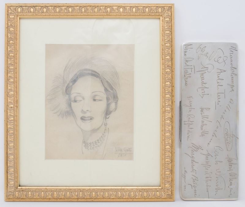 Un Disegno e un Portasigarette in Argento